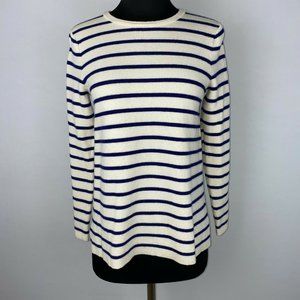 Vineyard Vines XS Merino Wool Striped Crewneck Sweater Slit Sides